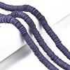 Flat Round Handmade Polymer Clay Beads CLAY-R067-10mm-04-5