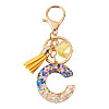 Alloy Resin Polygon Keychains KEYC-TADJ0002-03G-C-1