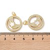 Brass Micro Pave Cubic Zirconia Pendants KK-B083-25E-G-3