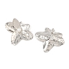 Flower Iron Stud Earrings EJEW-L096-007P-2