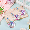3Pcs Round Glass Suncatchers for Outdoor Garden Hanging Decoration HJEW-TADJ0001-02-5