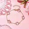 Glass Flower Links Bracelets & Necklaces Kits SJEW-JS01293-5