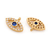 Brass Micro Pave Cubic Zirconia Charms ZIRC-G169-07G-3