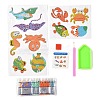 DIY Ocean Theme Diamond Painting Stickers Kits For Kids DIY-O016-21-1