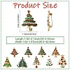9Pcs 9 Styles Christmas Tree Enamel Pins JEWB-CJ0003-28-2