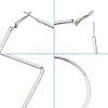 Iron Hoop Earrings EJEW-TA0010-07-3