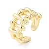 Brass Hollow Open Cuff Rings RJEW-K089-03G-3
