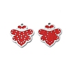 304 Stainless Steel Red Enamel Charms STAS-M102-63P-1