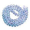 Baking Paint Transparent Glass Beads Strands LS-DGLA-A035-T10mm-A06-3