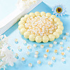 100Pcs Crackle Transparent Glass UV Reactive Beads GLAA-TA0004-28C-6