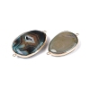 Natural Agate Connector Charms G-Q606-56A-G-2