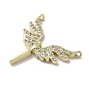 Brass Micro Pave Cubic Zirconia Pendents KK-M275-20A-G-2