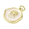 Ocean Theme Brass Enamel Pendants KK-H270-06G-08-2