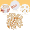 SUPERFINDINGS 100Pcs 5 Style Brass Beads KK-FH0005-35G-3