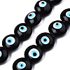 Handmade Evil Eye Lampwork Beads Strands LAMP-N029-009B-1