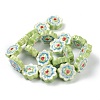 Handmade Porcelain Flower Beads Strands PORC-J008-04C-3