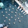 32Pcs 8 Style Crown Alloy Rhinestone Nail Art Cabochons MRMJ-FH0001-20-4