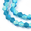 Imitate Austrian Crystal Bicone Frosted Glass Beads Strands EGLA-A039-T4mm-MB01-3