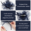 Polyester Mesh Veil Hair Bands OHAR-WH0034-12B-4