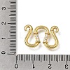Brass Micro Pave Clear Cubic Zirconia M-Hook Clasps KK-CBA0DF0-15G-3