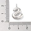 Rack Plating Brass Balloon Letter Pendants KK-C050-01P-S-3