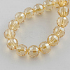 Electroplate Glass Bead Strands EGLA-R041-8mm-02-2