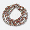 Electroplate Opaque Solid Color Glass Beads Strands EGLA-A034-P4mm-J02-2