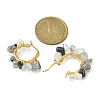 Natural Tourmalinated Quartz Chips Braided Hoop Earrings EJEW-JE04940-26-2
