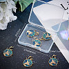 Beebeecraft 6Pcs Rack Plating Brass Micro Pave Cubic Zirconia Pendants KK-BBC0003-16-7