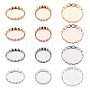 Unicraftale 24Pcs 12 Style 304 Stainless Steel Cabochon Settings STAS-UN0024-53-1