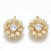 Brass Cubic Zirconia Charms X-KK-S355-014-NF-2