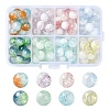 80Pcs 8 Colors Transparent Crackle Glass Beads GLAA-YW0003-50-1