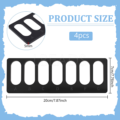 4Pcs Acrylic Bead Design Boards FIND-BC0013-08A-1