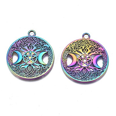 Rainbow Color Alloy Pendants PALLOY-N156-160-NR-1