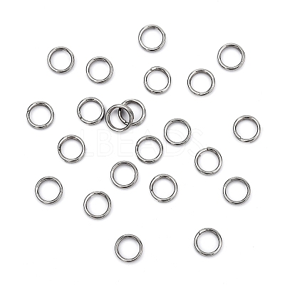 Tarnish Resistant 185pcs Jewelry Findings Original Color 304 Stainless Steel Split Rings X-STAS-E010-5x1mm-2-1