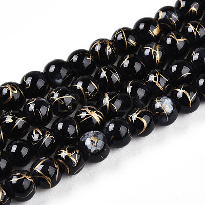 Baking Paint Glass Beads X1-DGLA-N003-6mm-B10-1