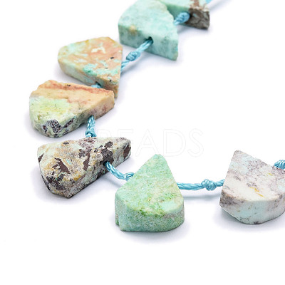 Natural Peruvian Turquoise(Jasper) Beads Strands G-E569-R05-1