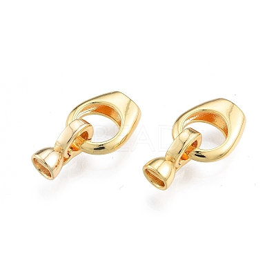 Brass Fold Over Clasps X-KK-A165-01G-1