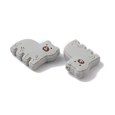 Bear Food Grade Eco-Friendly Silicone Beads LS-SIL-WH0018-001A-1