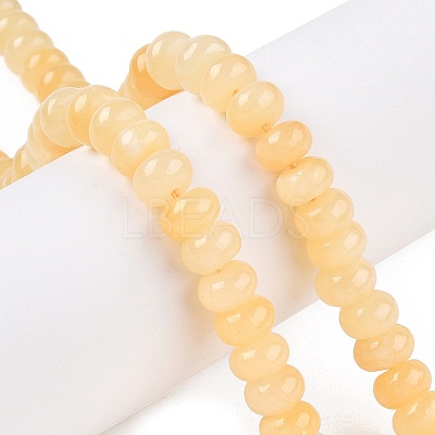 Natural Yellow Jade Beads Strands X-G-T138-74B-1