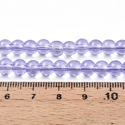 Baking Paint Transparent Glass Beads Strands DGLA-N006-6mm-06-1