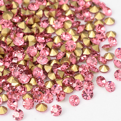 Back Plated Grade A Diamond Glass Pointed Rhinestone RGLA-SS22-024-1