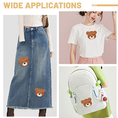 Computerized Embroidery Polyester with Fur Iron on/Sew on Patches DIY-WH0671-397B-1