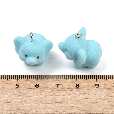 Flocky Resin Pendants X-FIND-A052-05E-1