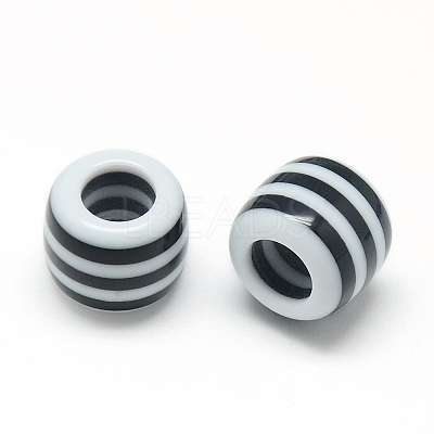 Opaque Stripe Resin Beads LS-X1-RESI-S344-12-1