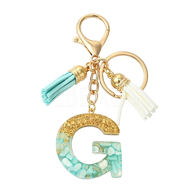 Transparent Epoxy Resin Pendant Keychains KEYC-FS00022-07-1