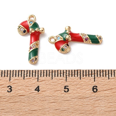 Brass Micro Pave Cubic Zirconia Pendants KK-D420-01G-03-1