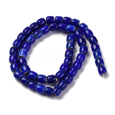 Handmade Lampwork Chevron Beads Strands LAMP-K041-01B-21-1