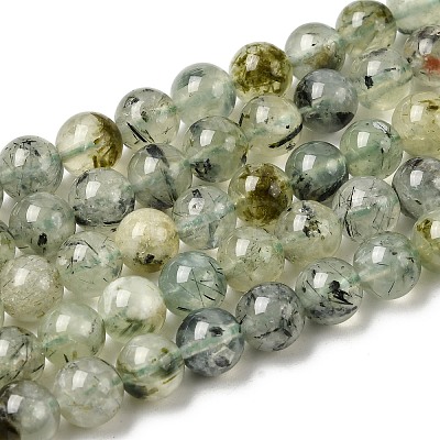 Natural Prehnite Beads Strands LS-G-G457-8mm-03-1