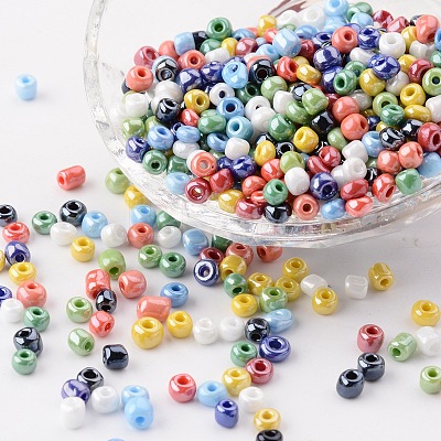 6/0 Glass Seed Beads SEED-US0003-4mm-OL-1